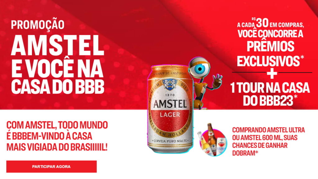 Promoção BBB 23 Amstel