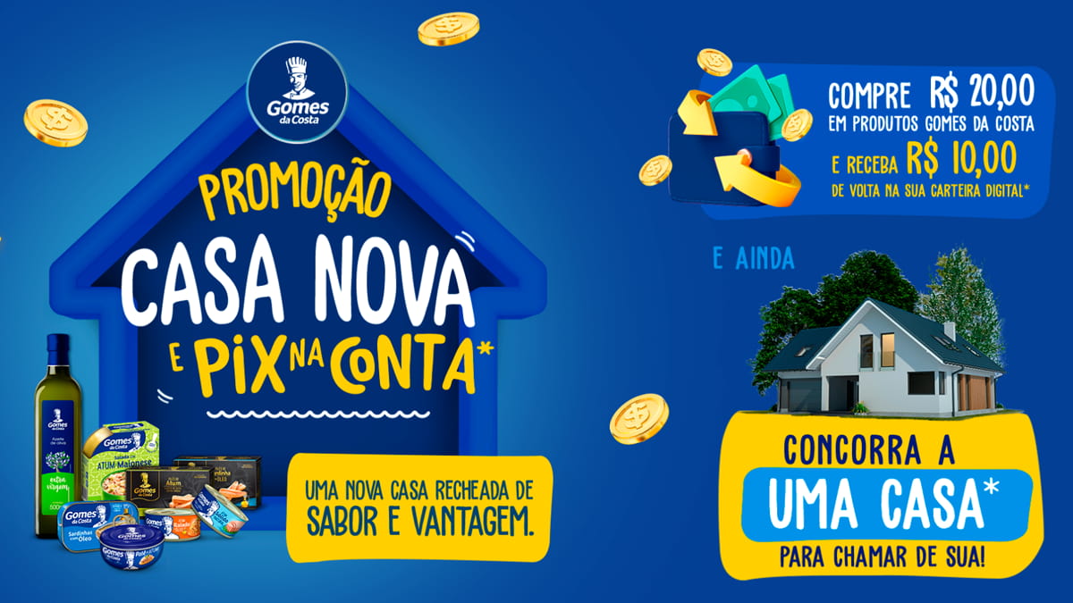 Promoção Casa Nova e Pix na Conta Comes da Costa 2023