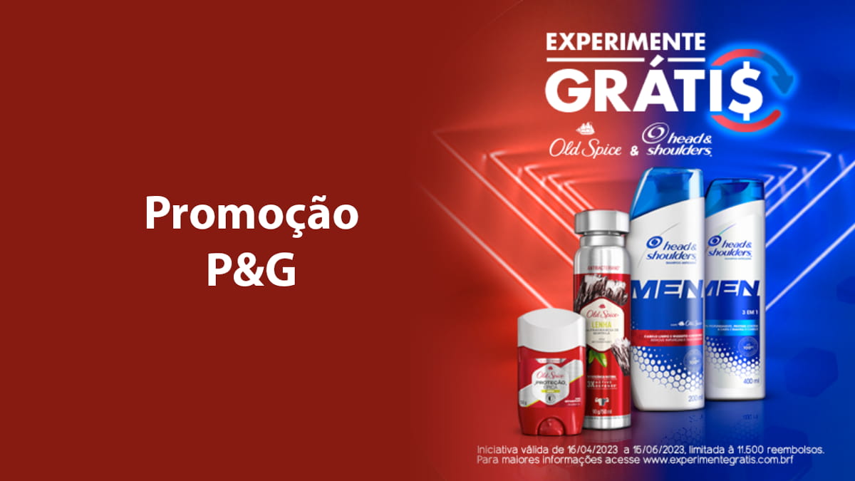 Promoção P&G experimente Grátis Head & Shoulders e Old Spice