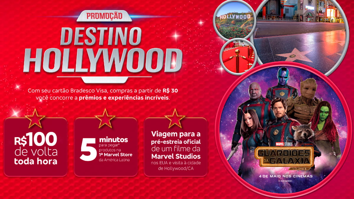 Promoção Bradesco Destino Hollywood