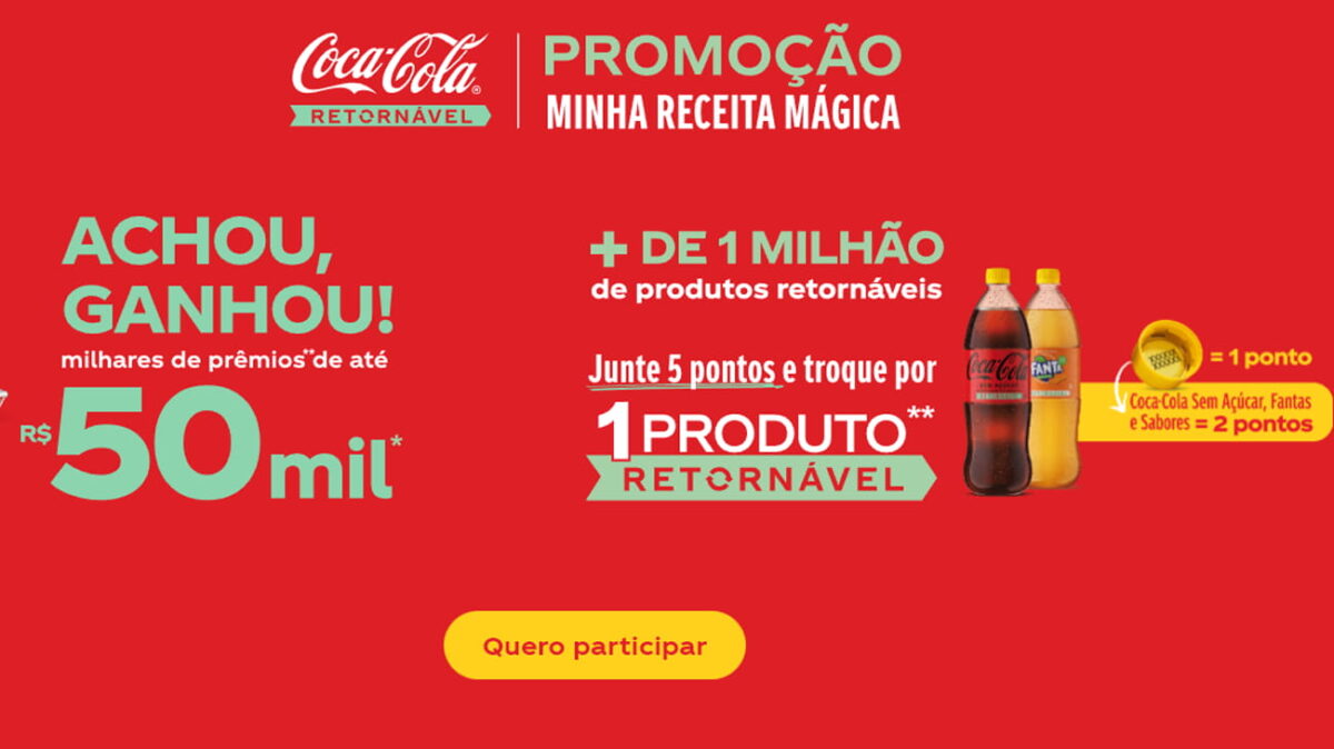 Promoção Coca Cola Minha Receita Mágica