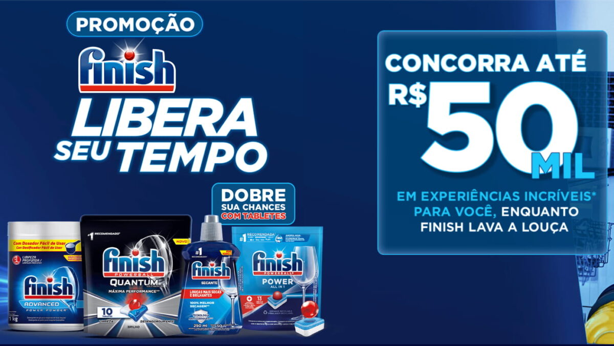 Promoção Finish Libera o seu Tempo