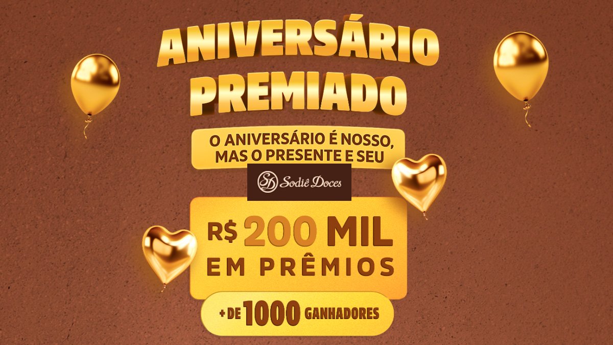 Promoção Sodiê Doces 2025 Aniversário